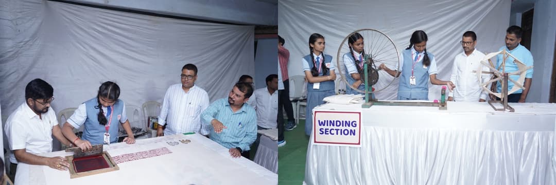 NHDC Regional Office Varanasi organized a DIY Workshop at Sausar, with participation of students, who gained hands-on experience in handloom weaving, dyeing and printing. – Aug 2026